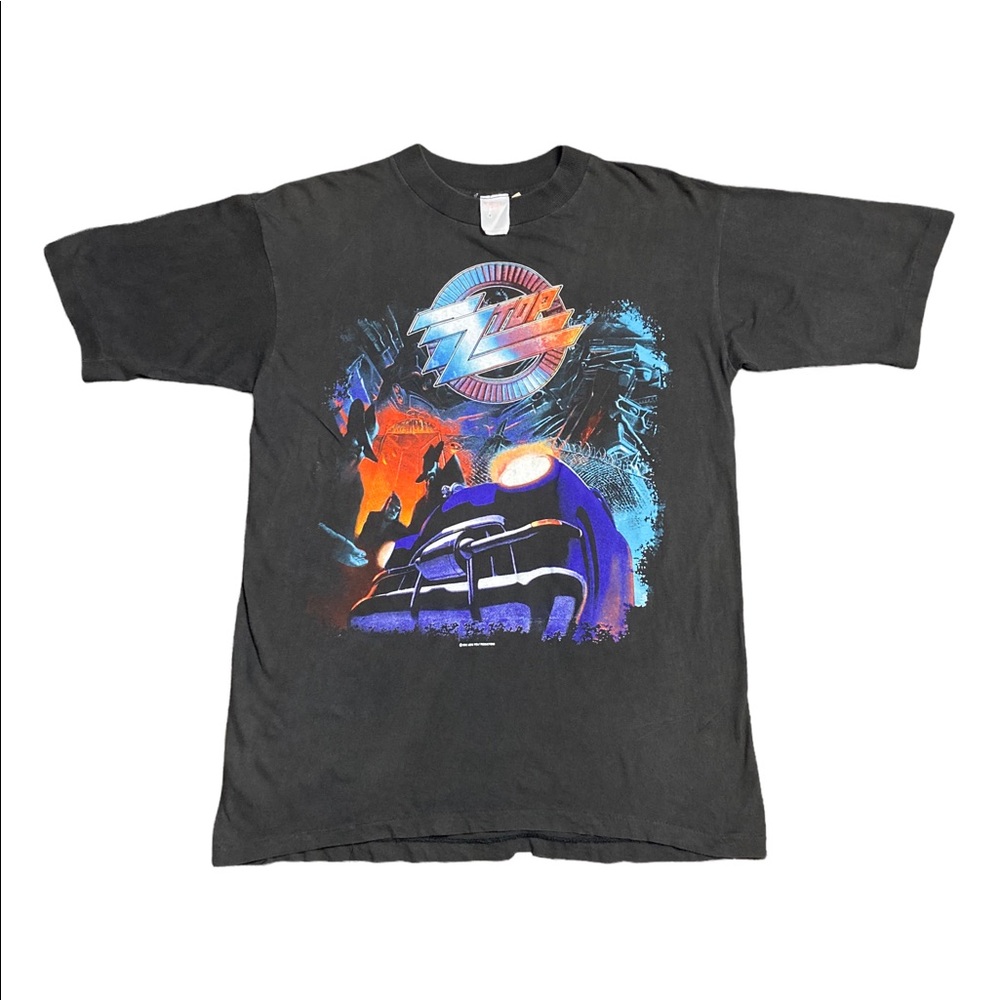 VTG 1990 ZZ Top Recycler World Tour Concert XL T Shirt